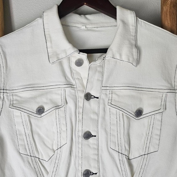 White Denim Playsuit - Picture 3 of 3